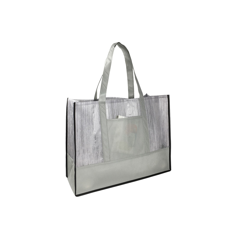 NONWOVEN  SHOPPING BAG WITH FRONT POCKET ZKBS8595