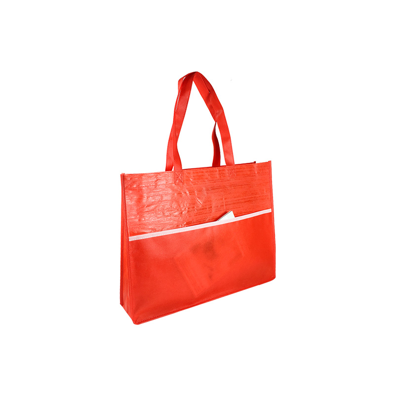 NONWOVEN  SHOPPING BAG WITH FRONT POCKET ZKBS8597